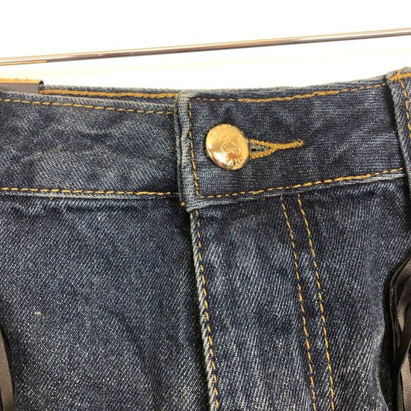 New Sparkle Women's Booty Shorts Sz 13 Jrs Fringe Rhinestones Raw Hem Destroyed - Picture 9 of 13